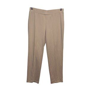 Chicos Zenergy Beige Pull-On Pants With Leopard Print Accents Womens US Size 8